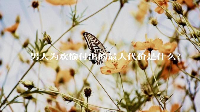 男人为欢愉付出的最大代价是什么？