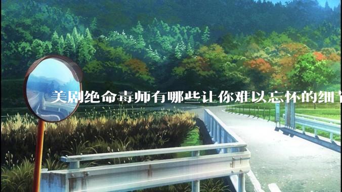 美剧绝命毒师有哪些让你难以忘怀的细节？
